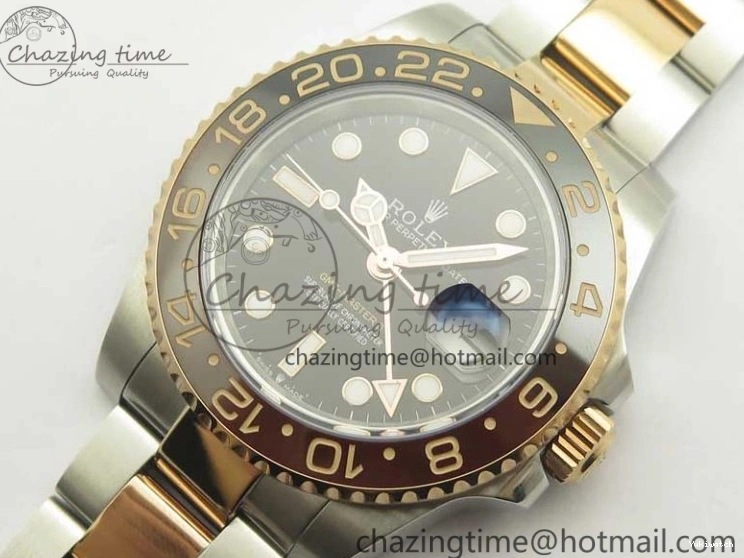 SS SS RG II Edition Black RG Black Bezel Best Dial GMF 126711CHNR 904L on GMT-Master Ceramic 904L Brown A2836 Bracelet 0510